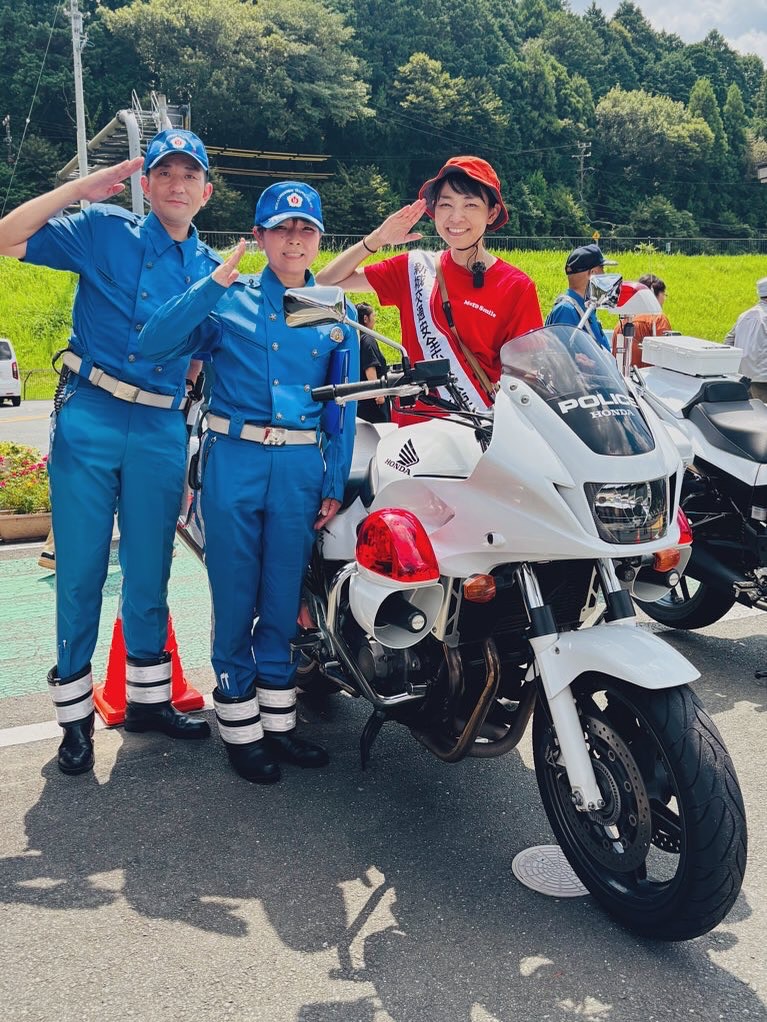 交通事故防止キャンペーン ゲスト登壇（新城・豊川警察署／高速隊と連携）